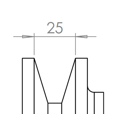 25 mm széles ékprofilban futó szíjak