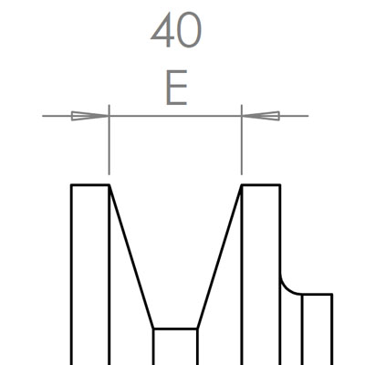 40 mm széles ékprofilban futó szíjak
