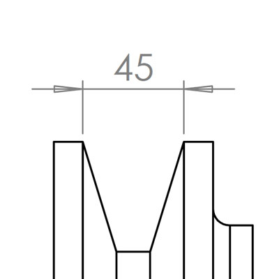 45 mm széles ékprofilban futó szíjak