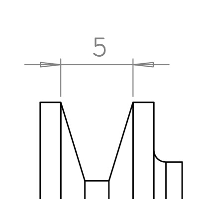5 mm széles ékprofilban futó szíjak