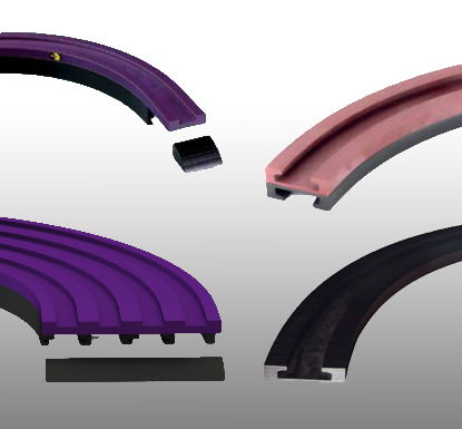 Kanyarív szállítólánchoz, modulhevederhez