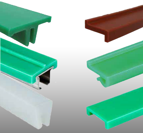 Láncvezető profil zsanérlánchoz, modulhevederhez